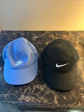 Nike Kids Blue & Black Swoosh Baseball Caps - 2 Pack